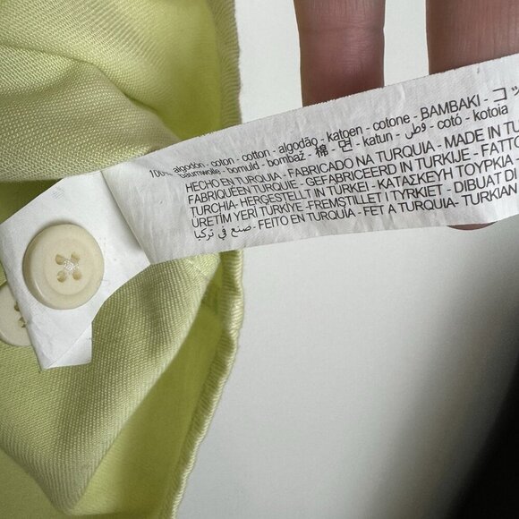 Zara Men’s Light Green Lightweight Denim Button Down Shirt Size Medium NWT - Picture 4 of 5